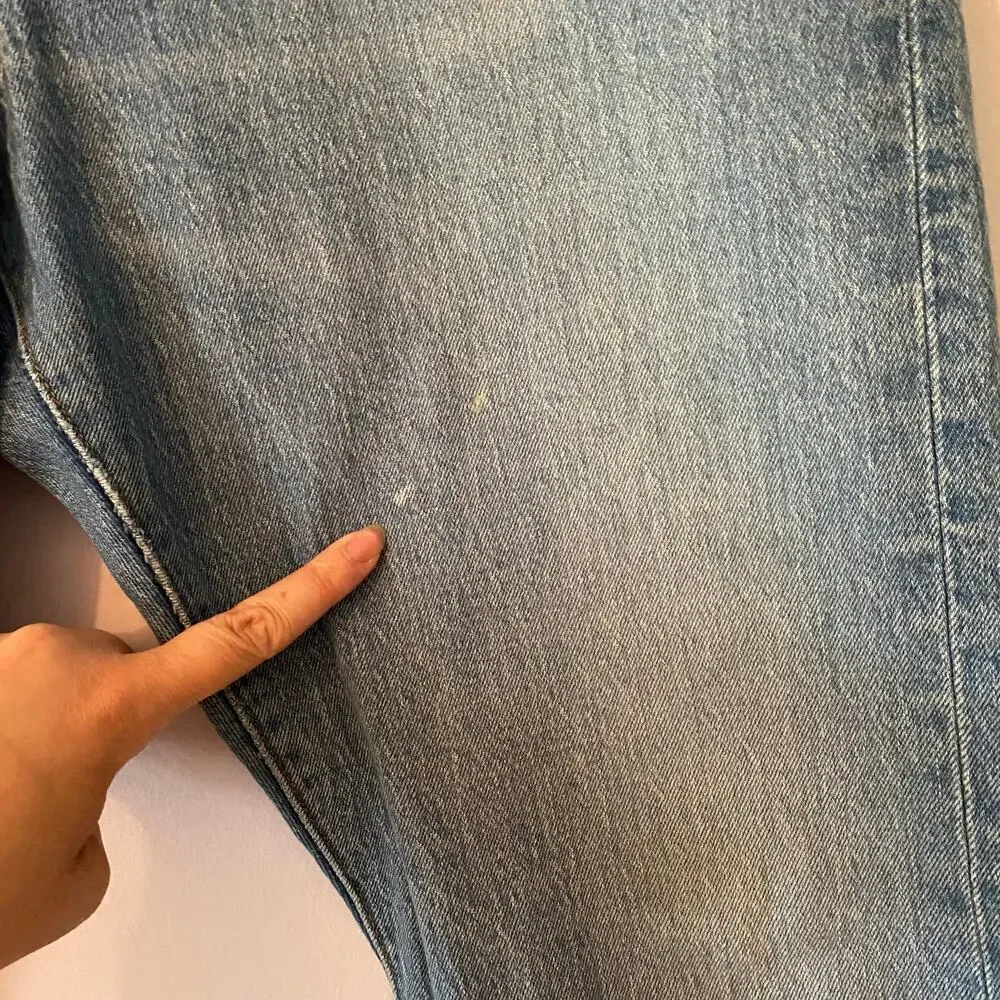 Levi's Premium Wedgie High Rise Straight Leg Jeans Button Fly Medium Wash 32